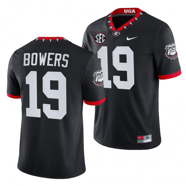 Men's #19 Brock Bowers Georgia Bulldogs 100th Anniversary College Football Jersey - Black
